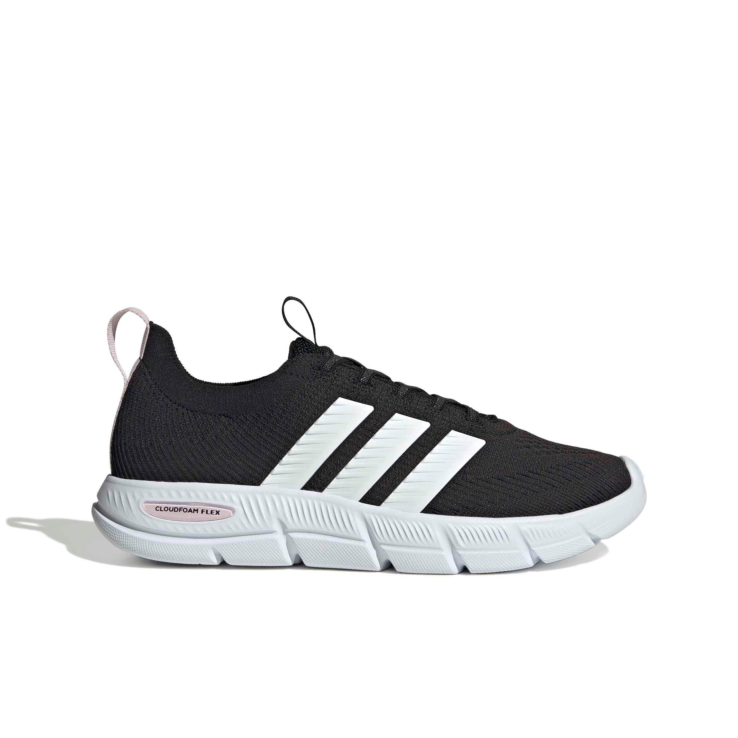 adidas Cloudfoam Flex Slounge "Core Black/Ftwr White/Almost Pink" Women's Shoe - BLACK/WHITE/PINK
